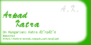 arpad katra business card